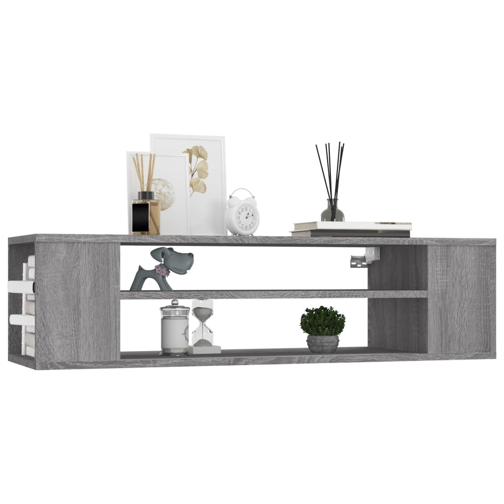 vidaXL Hanging TV Cabinet Grey Sonoma 100x30x26,5 cm Engineered Wood