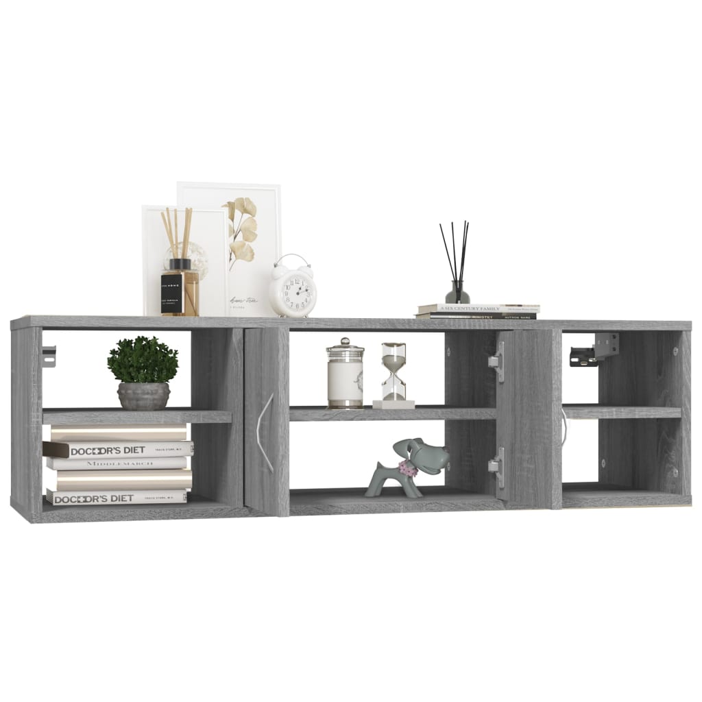 vidaXL Wall Shelf Grey Sonoma 102x30x29 cm Engineered Wood
