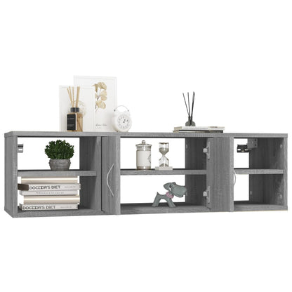 vidaXL Wall Shelf Grey Sonoma 102x30x29 cm Engineered Wood