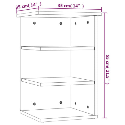 vidaXL Side Cabinet Smoked Oak 35x35x55 cm Engineered Wood