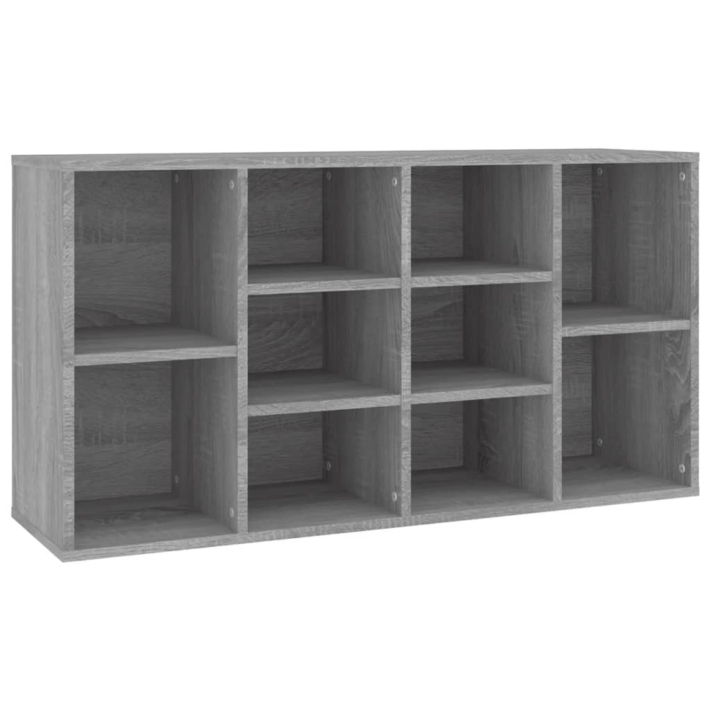 vidaXL Shoe Bench Grey Sonoma 103x30x55 cm Engineered Wood