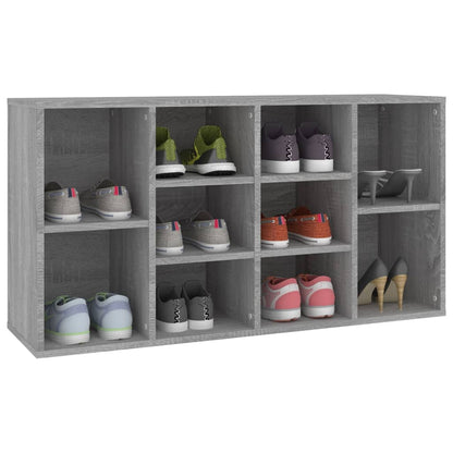 vidaXL Shoe Bench Grey Sonoma 103x30x55 cm Engineered Wood