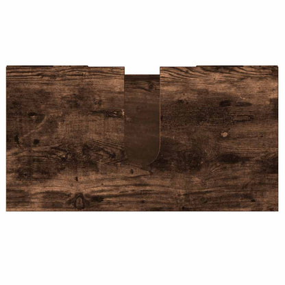 vidaXL Bathroom Cabinet Smoked Oak 60x32x53.5 cm Engineered Wood