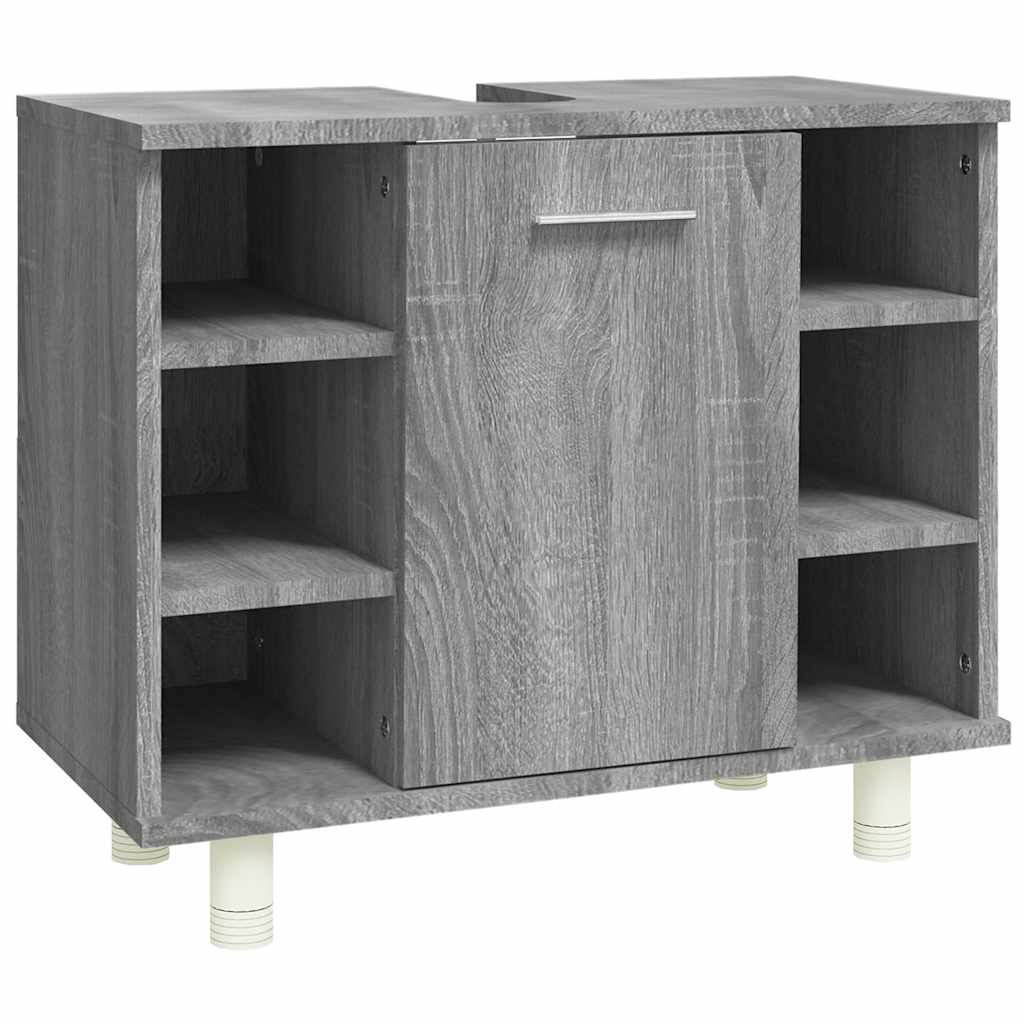 vidaXL Bathroom Cabinet Grey Sonoma 60x32x53,5 cm Engineered Wood