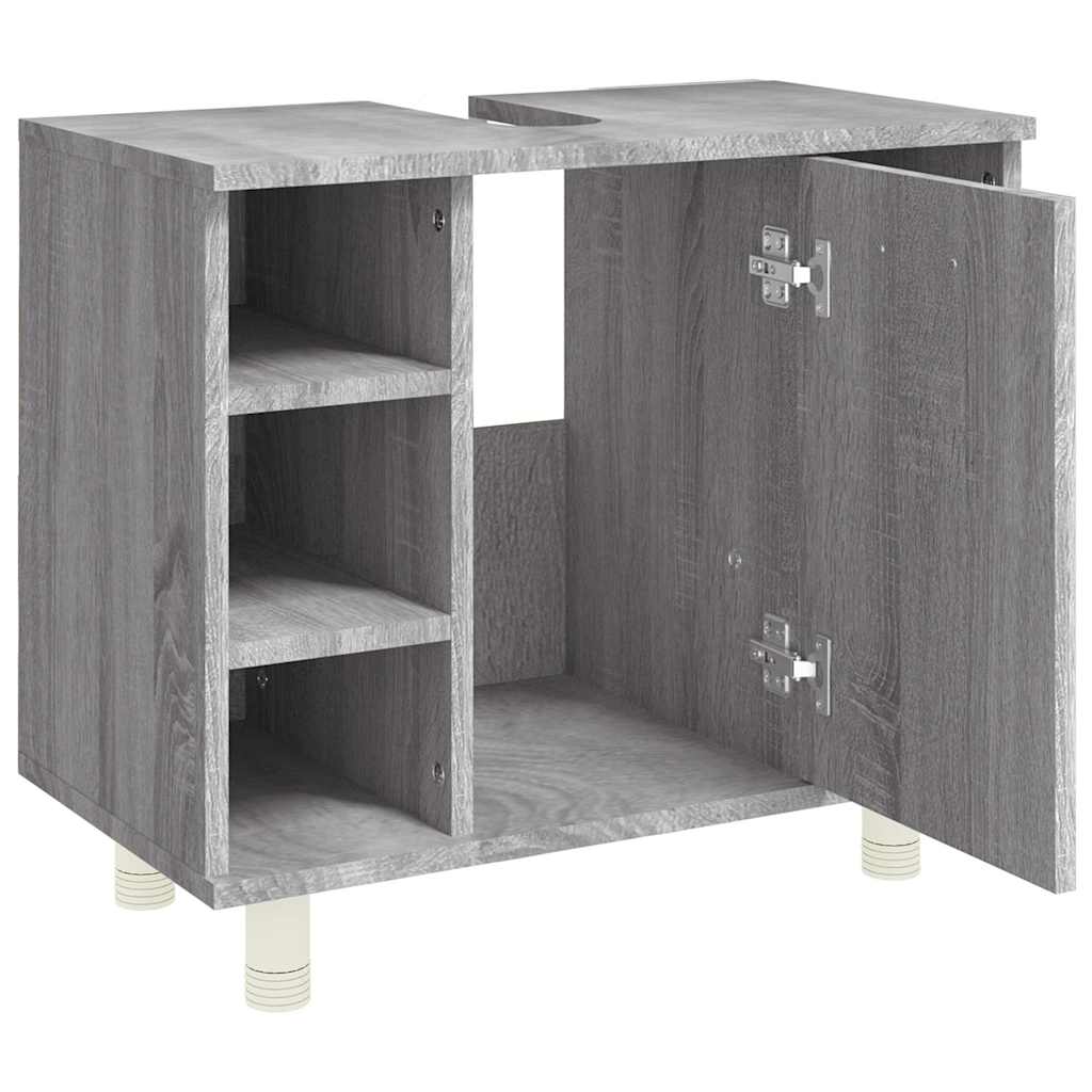 vidaXL Bathroom Cabinet Grey Sonoma 60x32x53,5 cm Engineered Wood