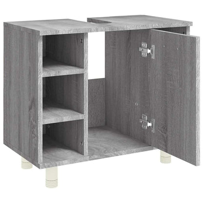 vidaXL Bathroom Cabinet Grey Sonoma 60x32x53,5 cm Engineered Wood