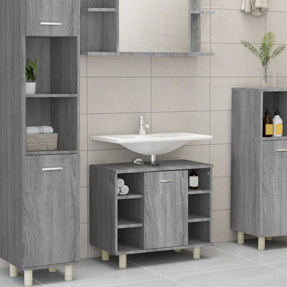 vidaXL Bathroom Cabinet Grey Sonoma 60x32x53,5 cm Engineered Wood