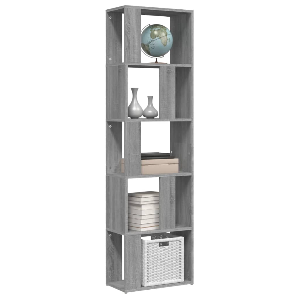vidaXL Book Cabinet | Grey Sonoma | Engineered wood | Tall | Book Cabinet