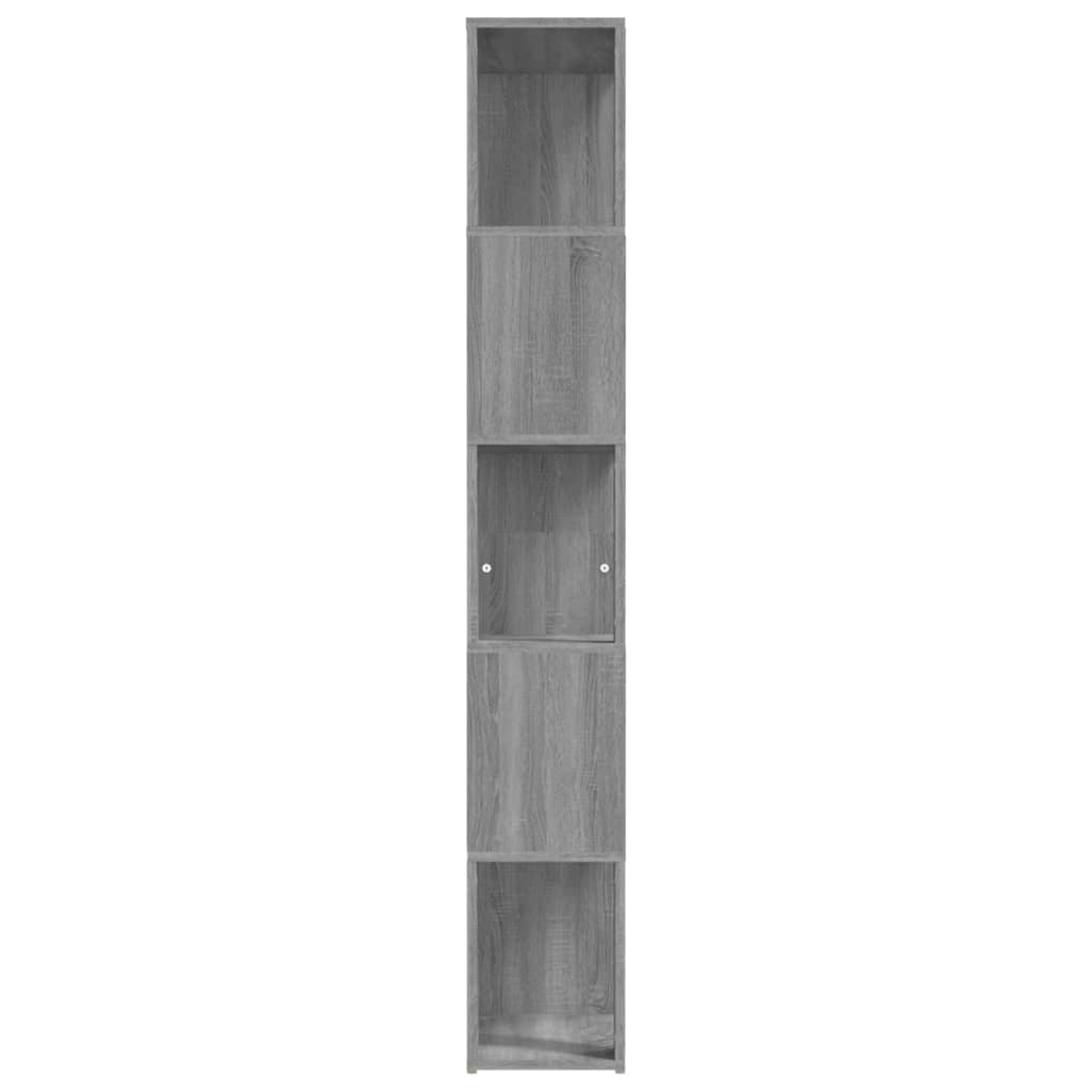 vidaXL Book Cabinet | Grey Sonoma | Engineered wood | Tall | Book Cabinet