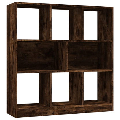 vidaXL Book Cabinet Smoked Oak 97,5x29,5x100 cm Engineered Wood