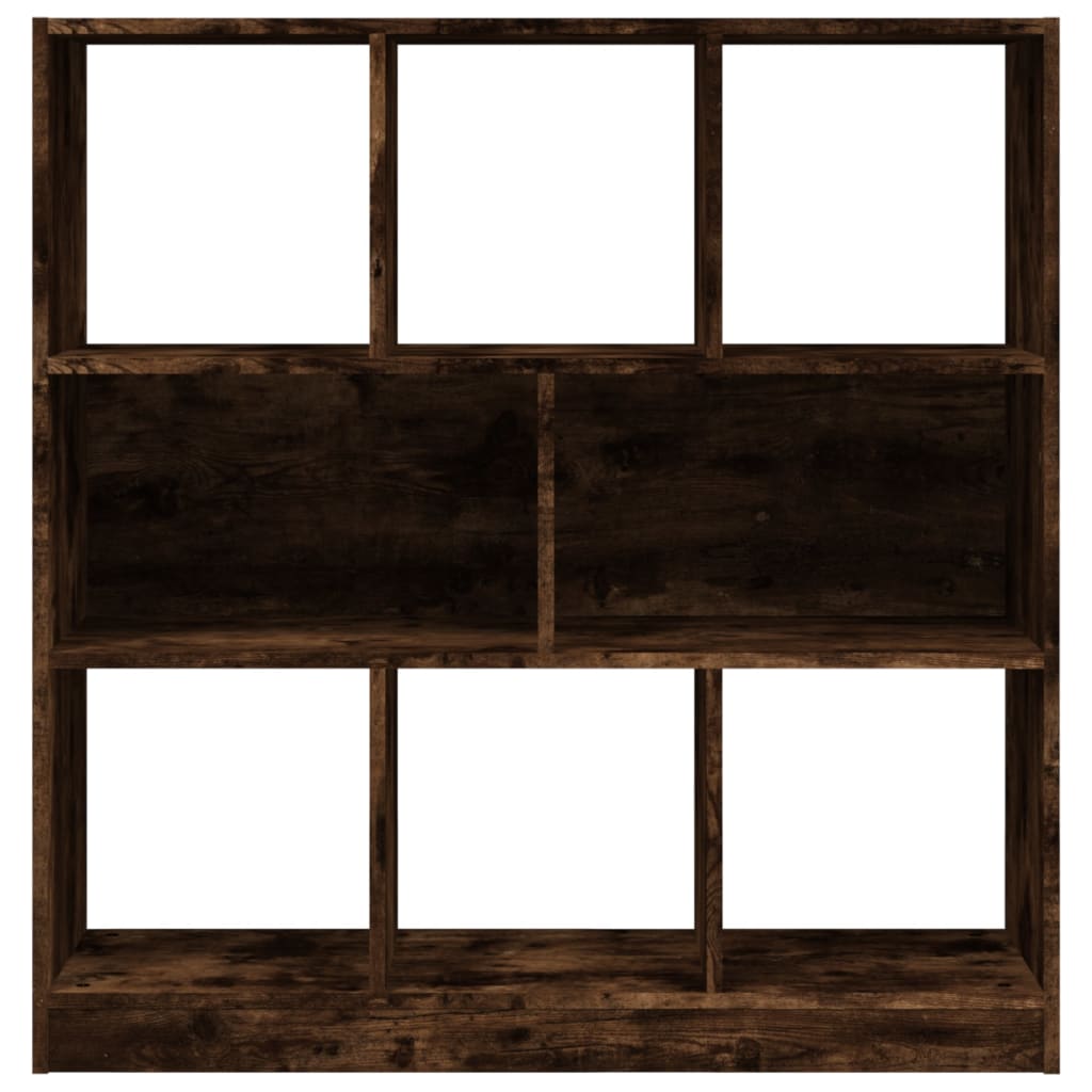 vidaXL Book Cabinet Smoked Oak 97,5x29,5x100 cm Engineered Wood