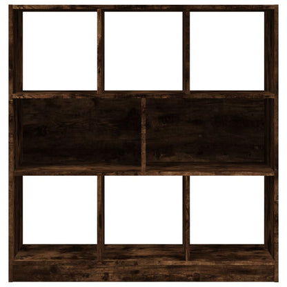 vidaXL Book Cabinet Smoked Oak 97,5x29,5x100 cm Engineered Wood