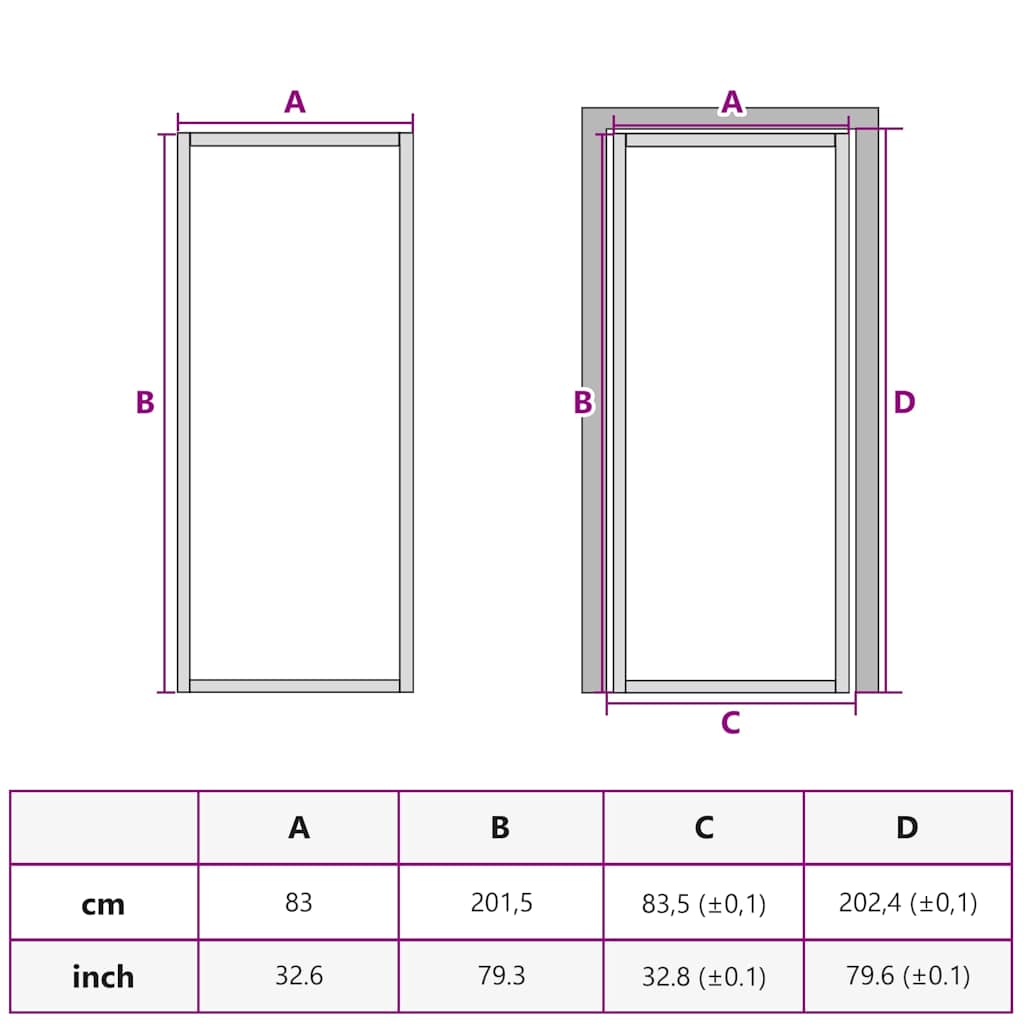 vidaXL Interior Door Black 83x201,5 cm Tempered Glass&Aluminium Slim