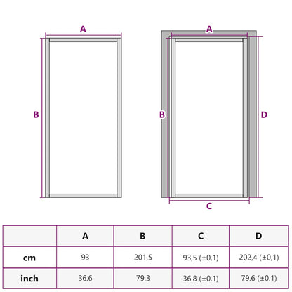 vidaXL Interior Door Black 93x201,5 cm Tempered Glass&Aluminium Slim
