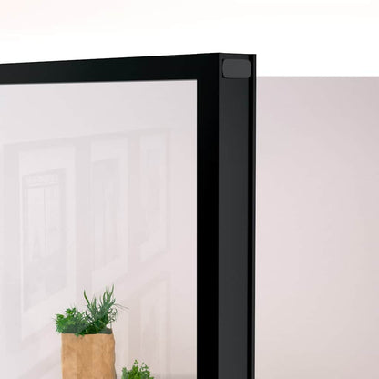 vidaXL Interior Door Black 102x201,5 cm Tempered Glass&Aluminium Slim