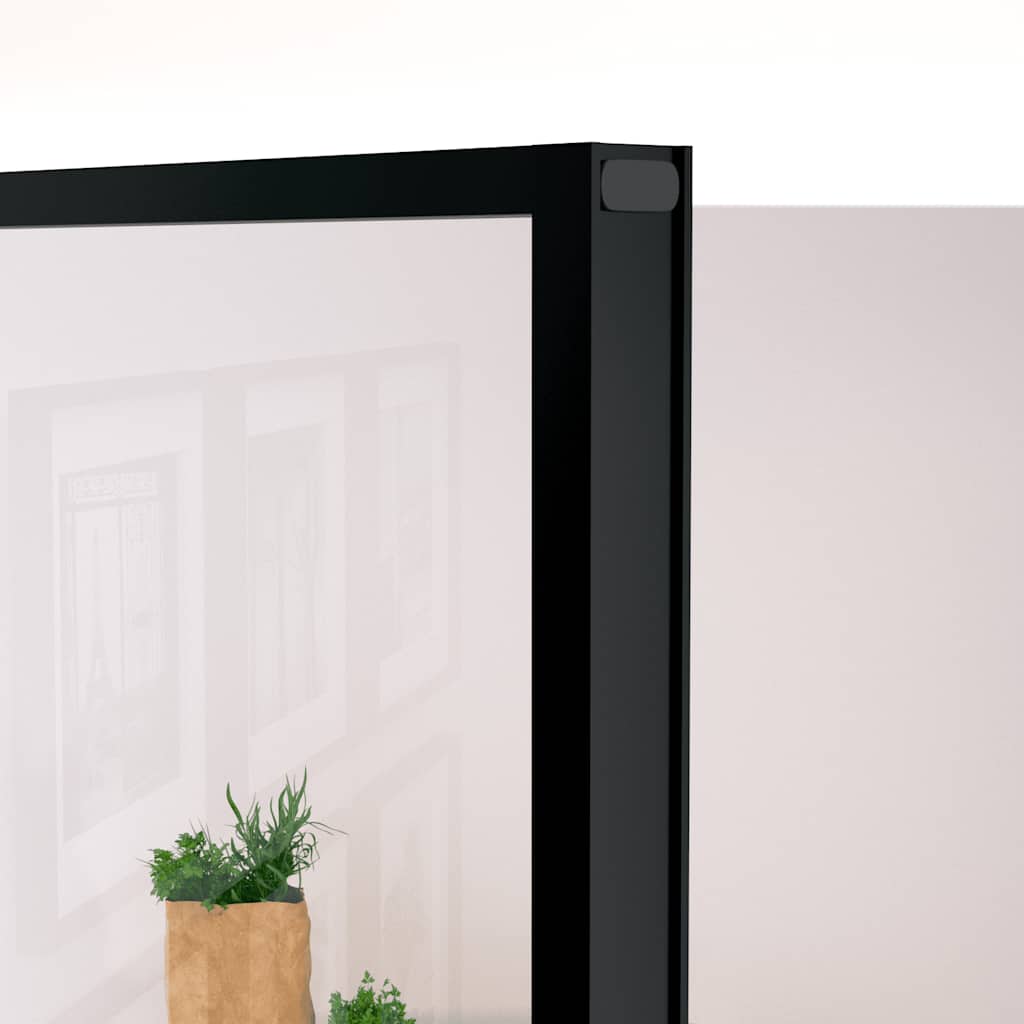 vidaXL Interior Door Black 83x201,5 cm Tempered Glass&Aluminium Slim