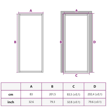 vidaXL Interior Door Black 83x201,5 cm Tempered Glass&Aluminium Slim