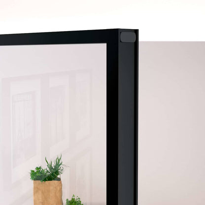 vidaXL Interior Door Black 102x201,5 cm Tempered Glass&Aluminium Slim