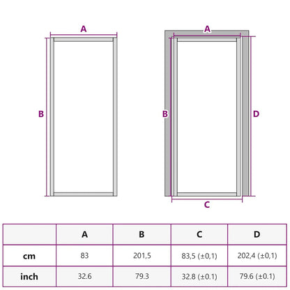 vidaXL Interior Door White 83x201,5 cm Tempered Glass&Aluminium Slim