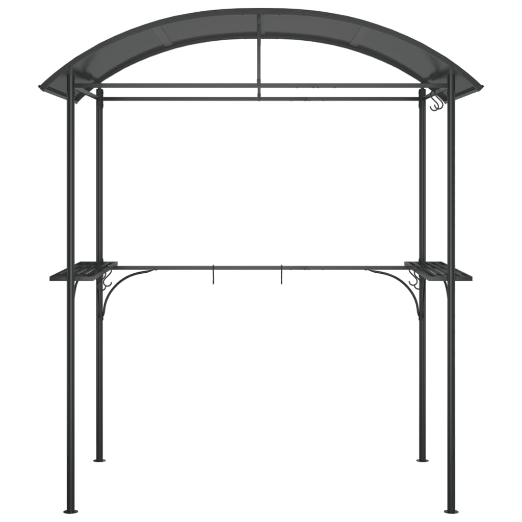 vidaXL BBQ Gazebo with Side Shelves Anthracite 220x115x230 cm Steel