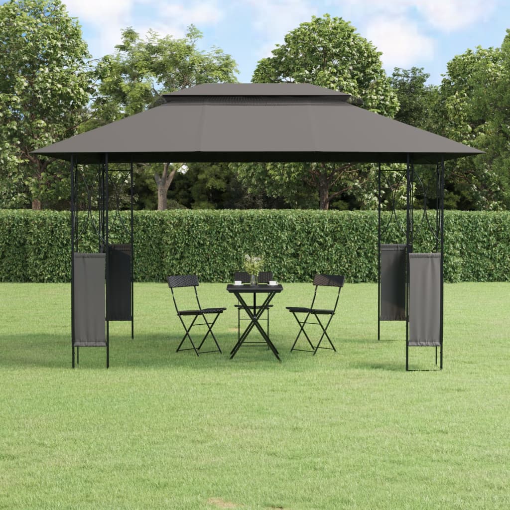 vidaXL Gazebo with Roof Anthracite 400x300x270 cm Steel