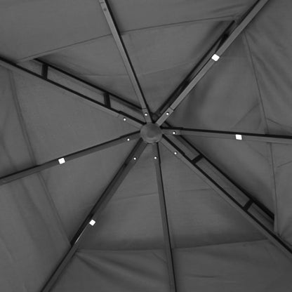 vidaXL Gazebo with Sidewalls Anthracite 300x300x270 cm Steel
