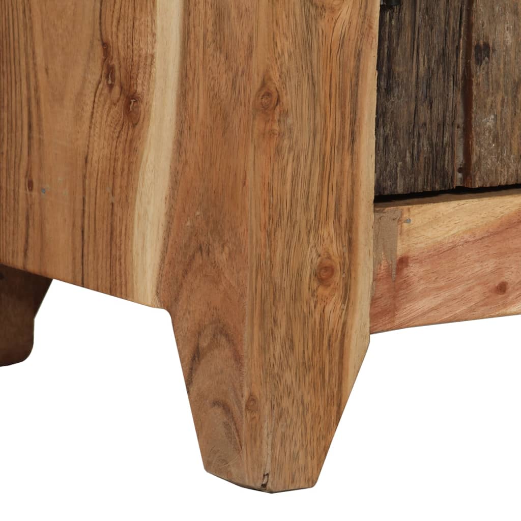vidaXL Sideboard 55x33x75 cm Solid Wood Acacia and Reclaimed