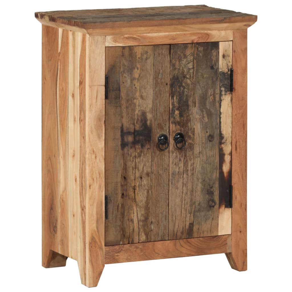 vidaXL Sideboard 55x33x75 cm Solid Wood Acacia and Reclaimed