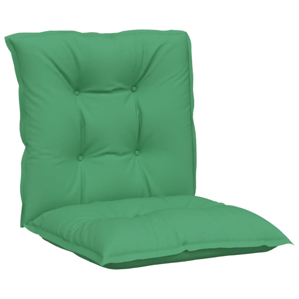 vidaXL Garden Lowback Chair Cushions 2 pcs Green 100x50x7 cm Fabric