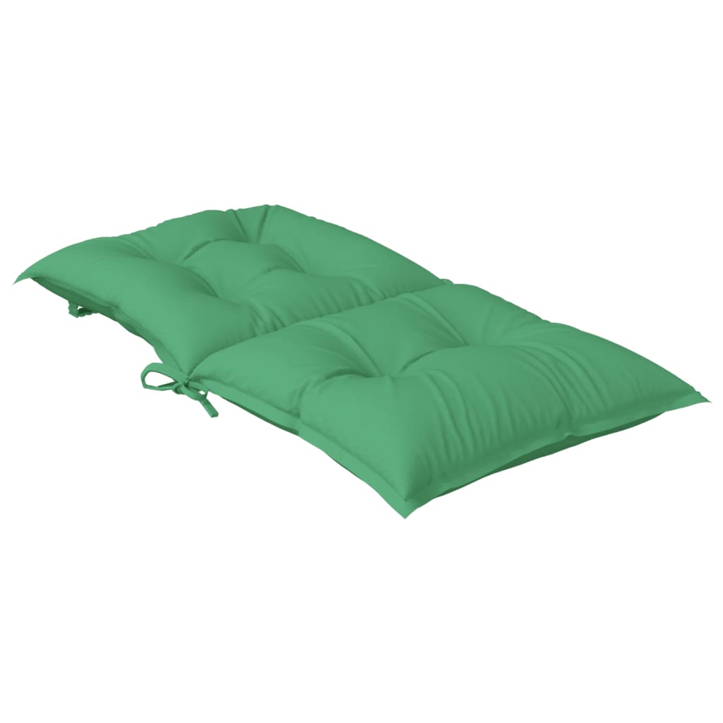 vidaXL Garden Lowback Chair Cushions 2 pcs Green 100x50x7 cm Fabric