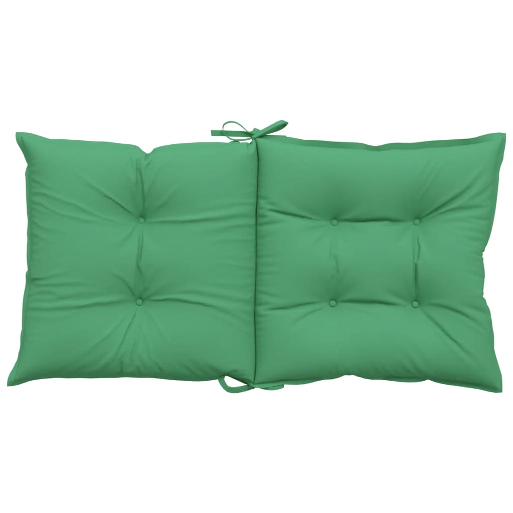 vidaXL Garden Lowback Chair Cushions 2 pcs Green 100x50x7 cm Fabric