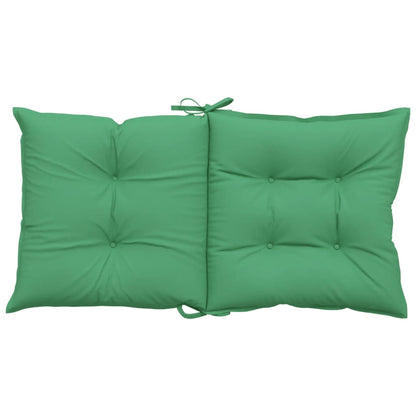 vidaXL Garden Lowback Chair Cushions 2 pcs Green 100x50x7 cm Fabric