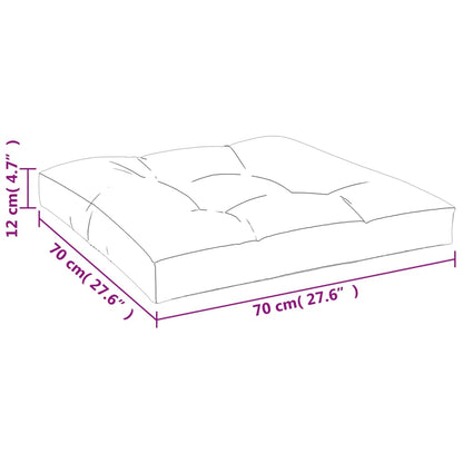 vidaXL Pallet Cushion Taupe 70x70x12 cm Fabric