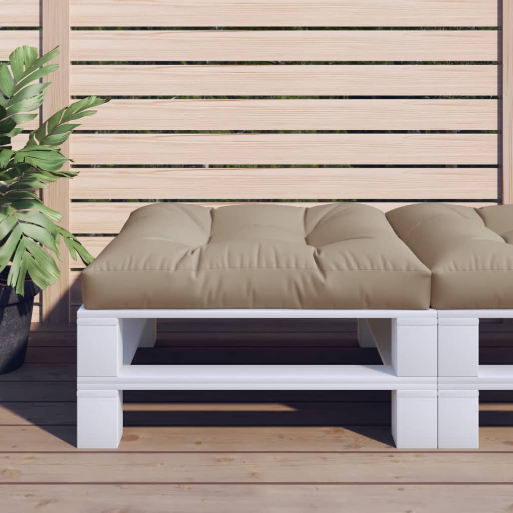 vidaXL Pallet Cushion Taupe 70x70x12 cm Fabric