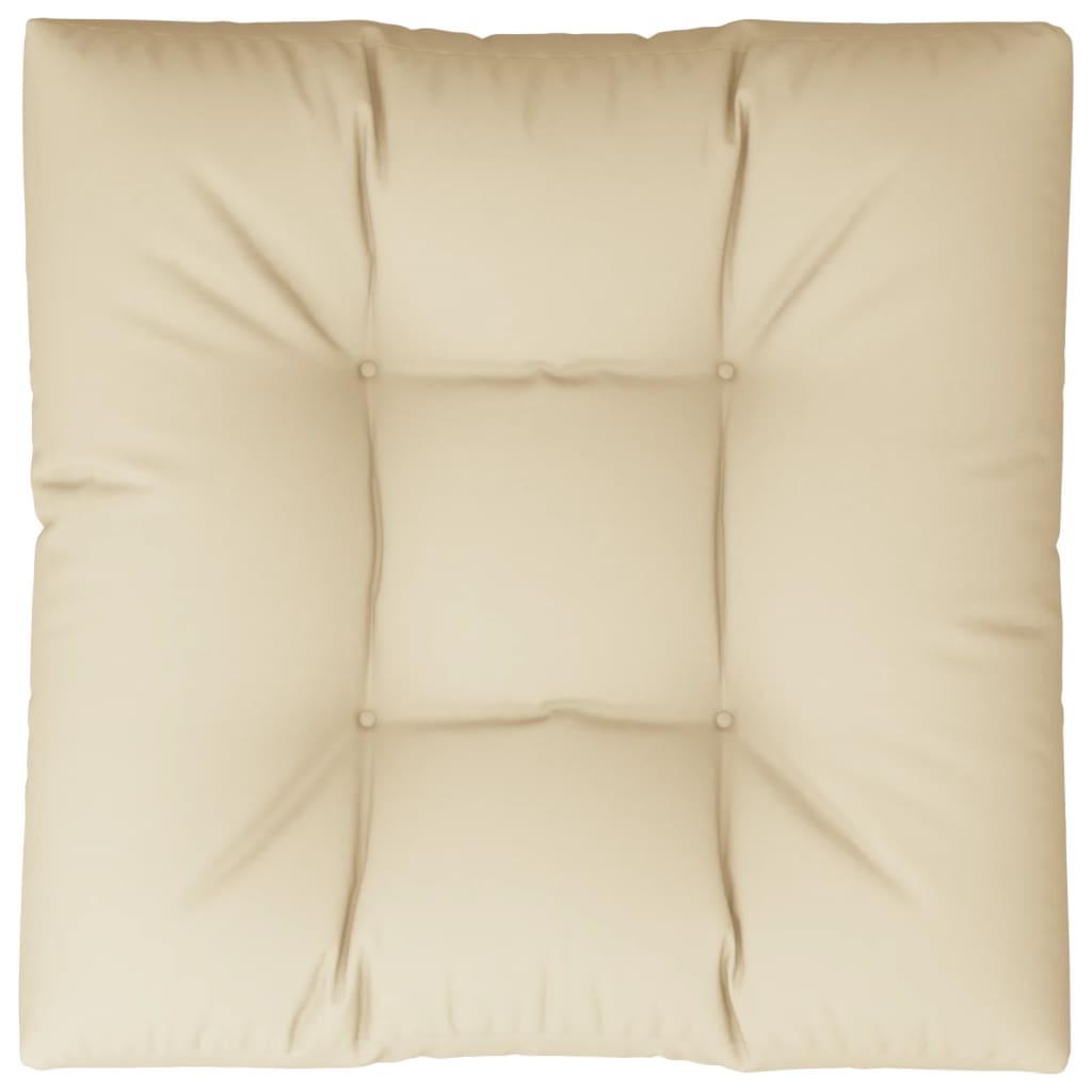 vidaXL Pallet Cushion Beige 80x80x12 cm Fabric