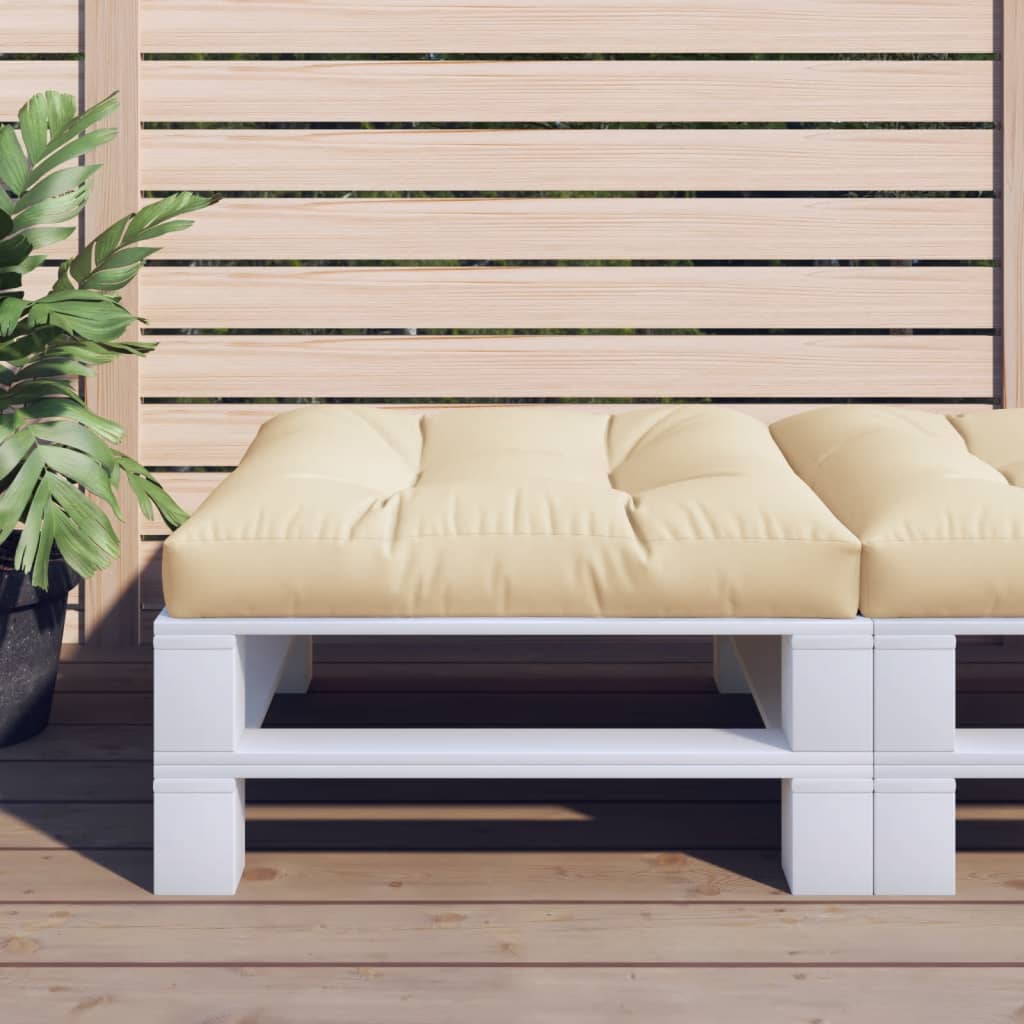 vidaXL Pallet Cushion Beige 80x80x12 cm Fabric