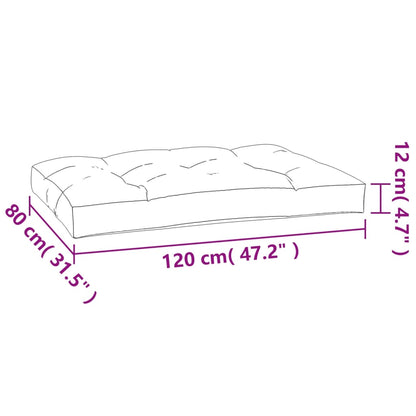 vidaXL Pallet Cushion Green 120x80x12 cm Fabric