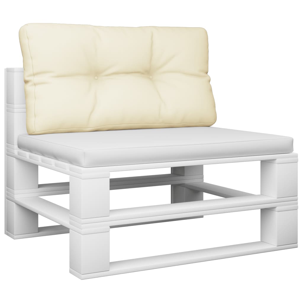 vidaXL Pallet Cushion Cream 80x40x12 cm Fabric