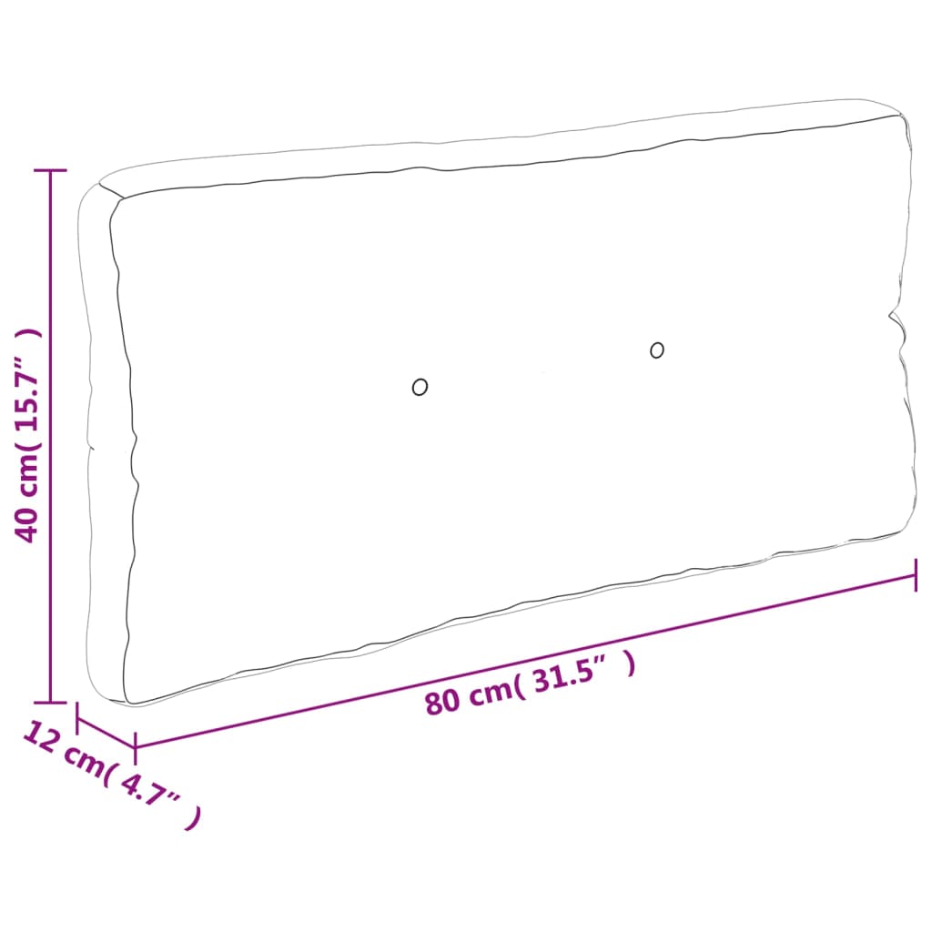 vidaXL Pallet Cushion Cream 80x40x12 cm Fabric