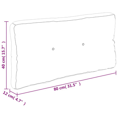vidaXL Pallet Cushion Cream 80x40x12 cm Fabric