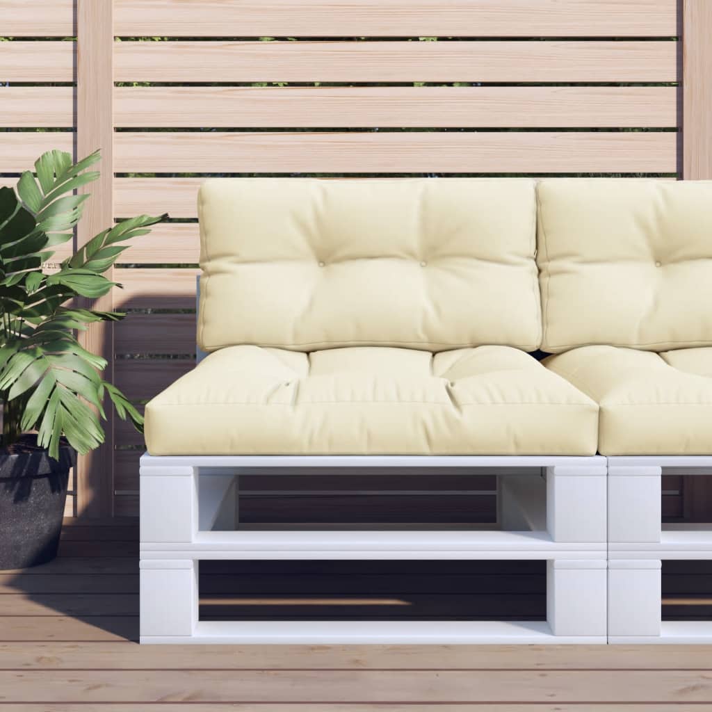 vidaXL Pallet Cushion Cream 80x40x12 cm Fabric
