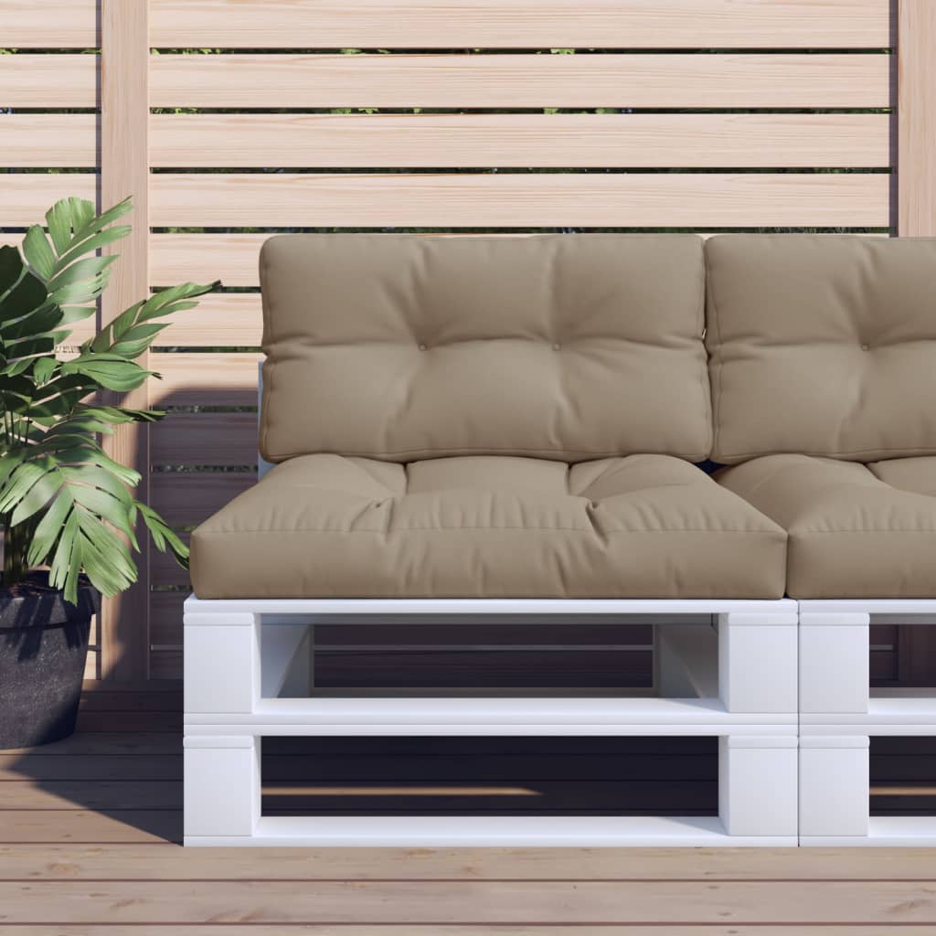 vidaXL Pallet Cushion Taupe 80x40x12 cm Fabric