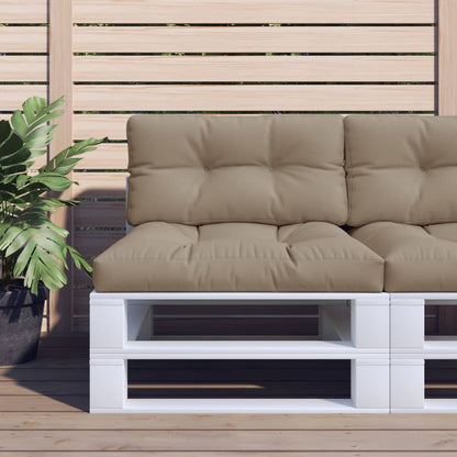 vidaXL Pallet Cushion Taupe 80x40x12 cm Fabric