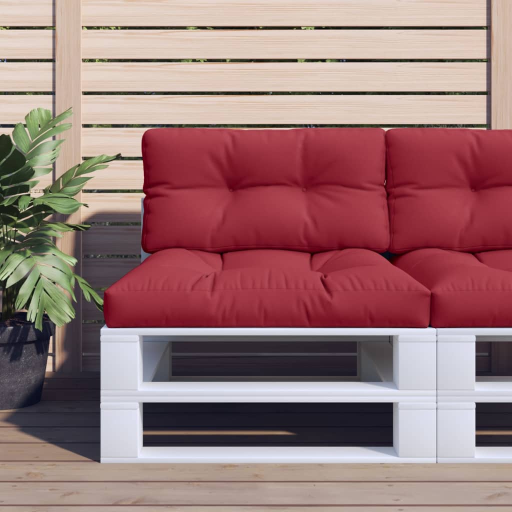 vidaXL Pallet Cushion Wine Red 80x40x12 cm Fabric