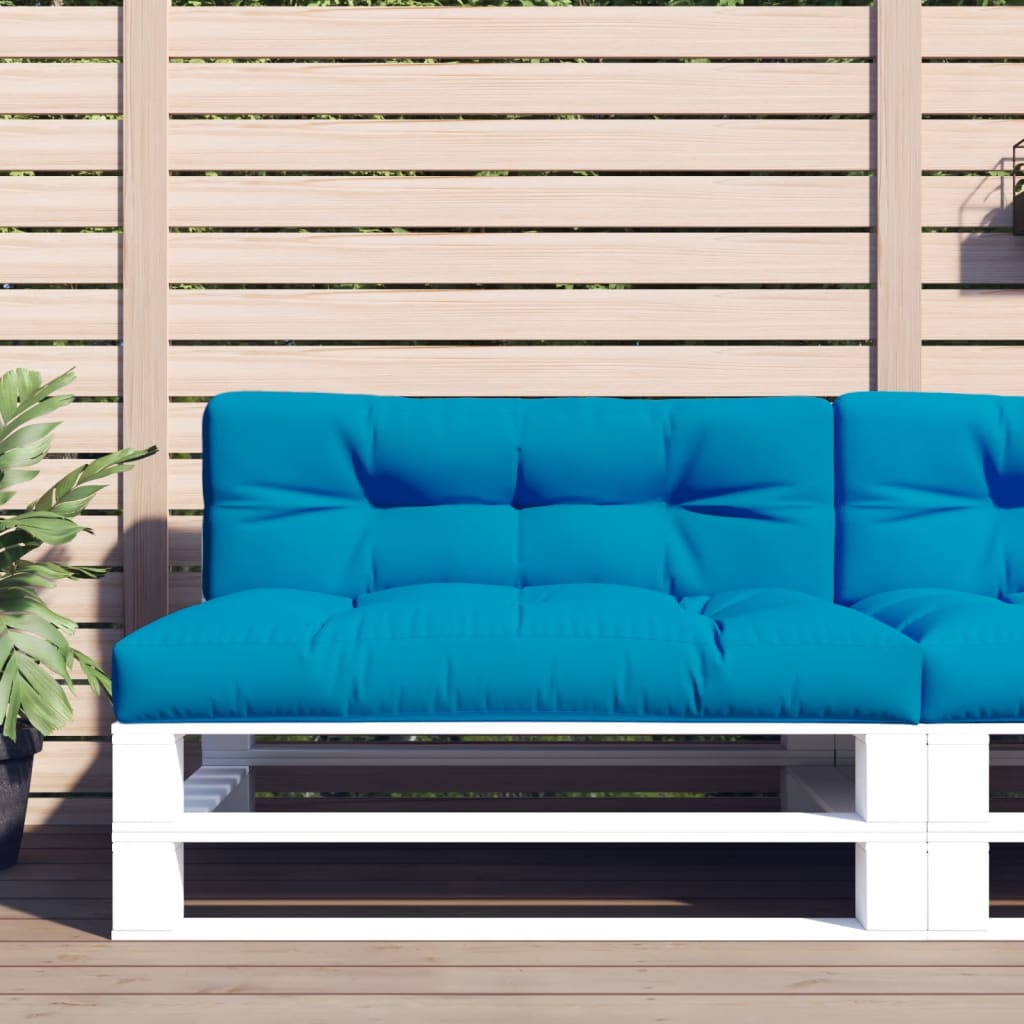 vidaXL Pallet Cushion Light Blue 120x40x12 cm Fabric