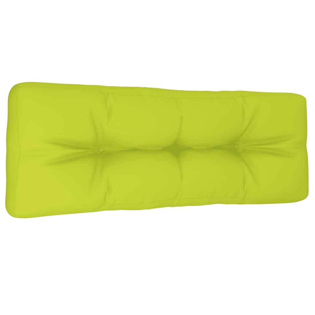 vidaXL Pallet Cushion Bright Green 120x40x12 cm Fabric