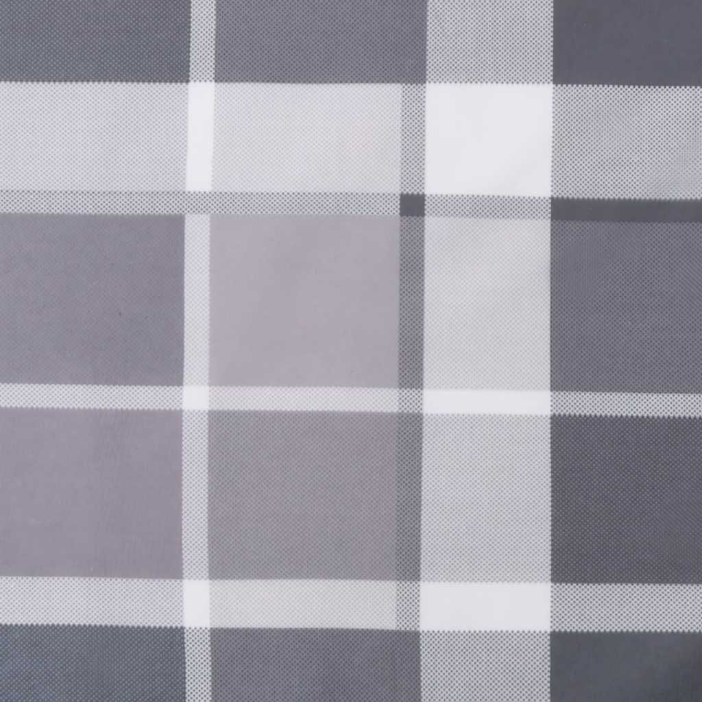 vidaXL Pallet Cushion Grey Check Pattern 120x40x12 cm Fabric