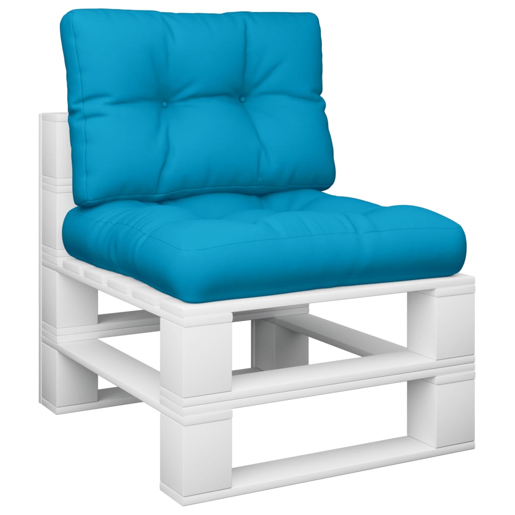 vidaXL Pallet Cushions 2 pcs Blue Fabric