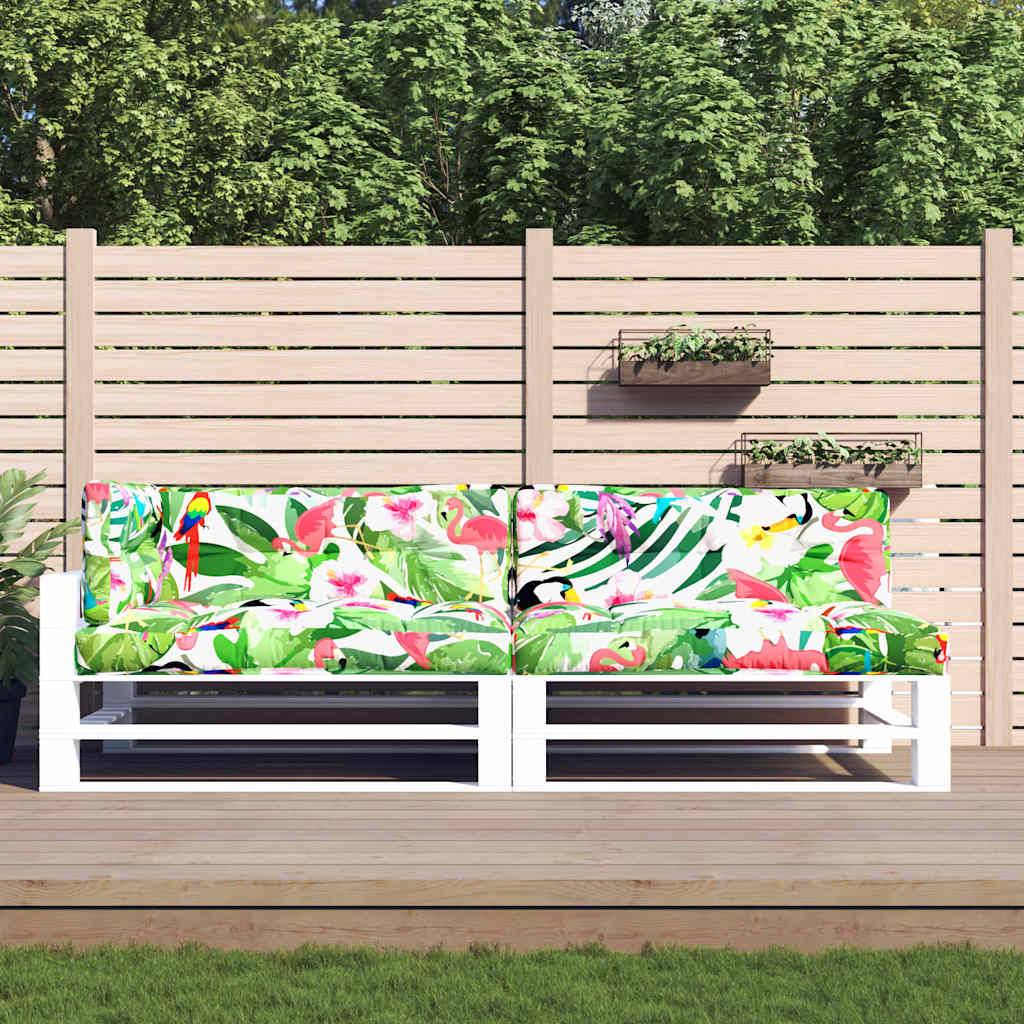 vidaXL Pallet Cushions 5 pcs Multicolour Fabric