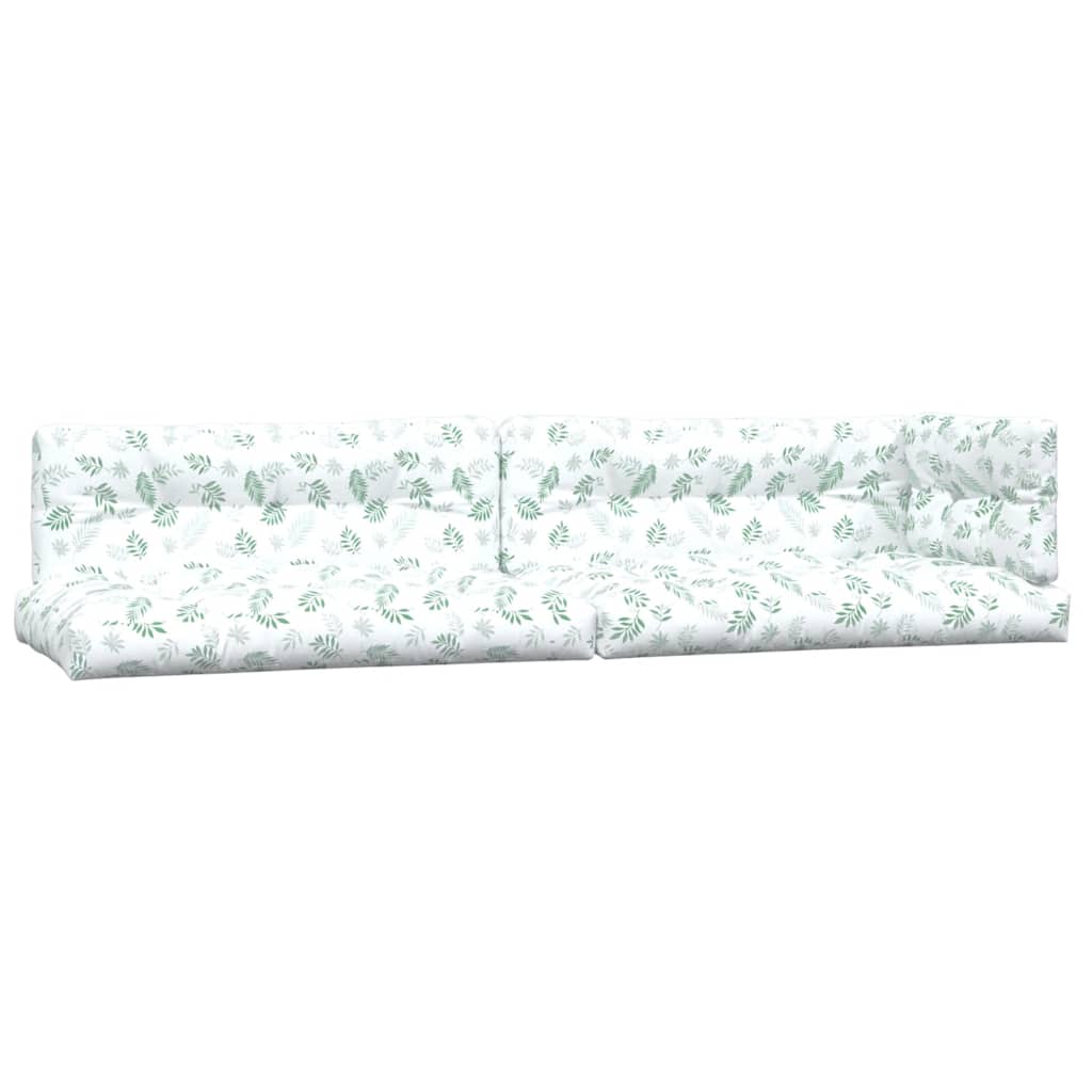 vidaXL Pallet Cushions 5 pcs Leaf Pattern Fabric